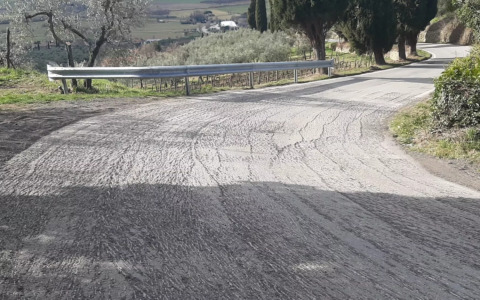 Cortona: lavori per la sicurezza sulla strada del Sodo